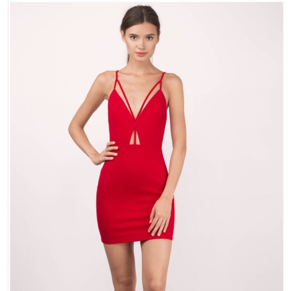 Tobi Red Bodycon Dress NWT